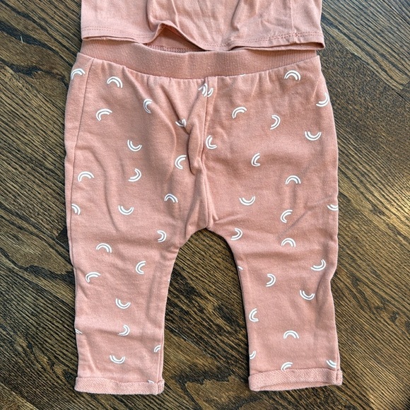 Grayson Mini threads 6-9 month set with pants and short sleeve top peach orange - Picture 2 of 5
